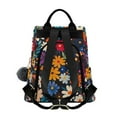 thumbnail image 2 of FORMRS Women's Travel Backpack Purse Anti-Theft Hidden Pockets Casual Shoulder Bag, Bright Colorful Flowers Pattern, 2 of 7