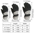 thumbnail image 2 of Kids Winter Cold Weather Ski Gloves Boy-Girl Warm Windproof Snow Gloves Grey 4-7 Years, 2 of 8