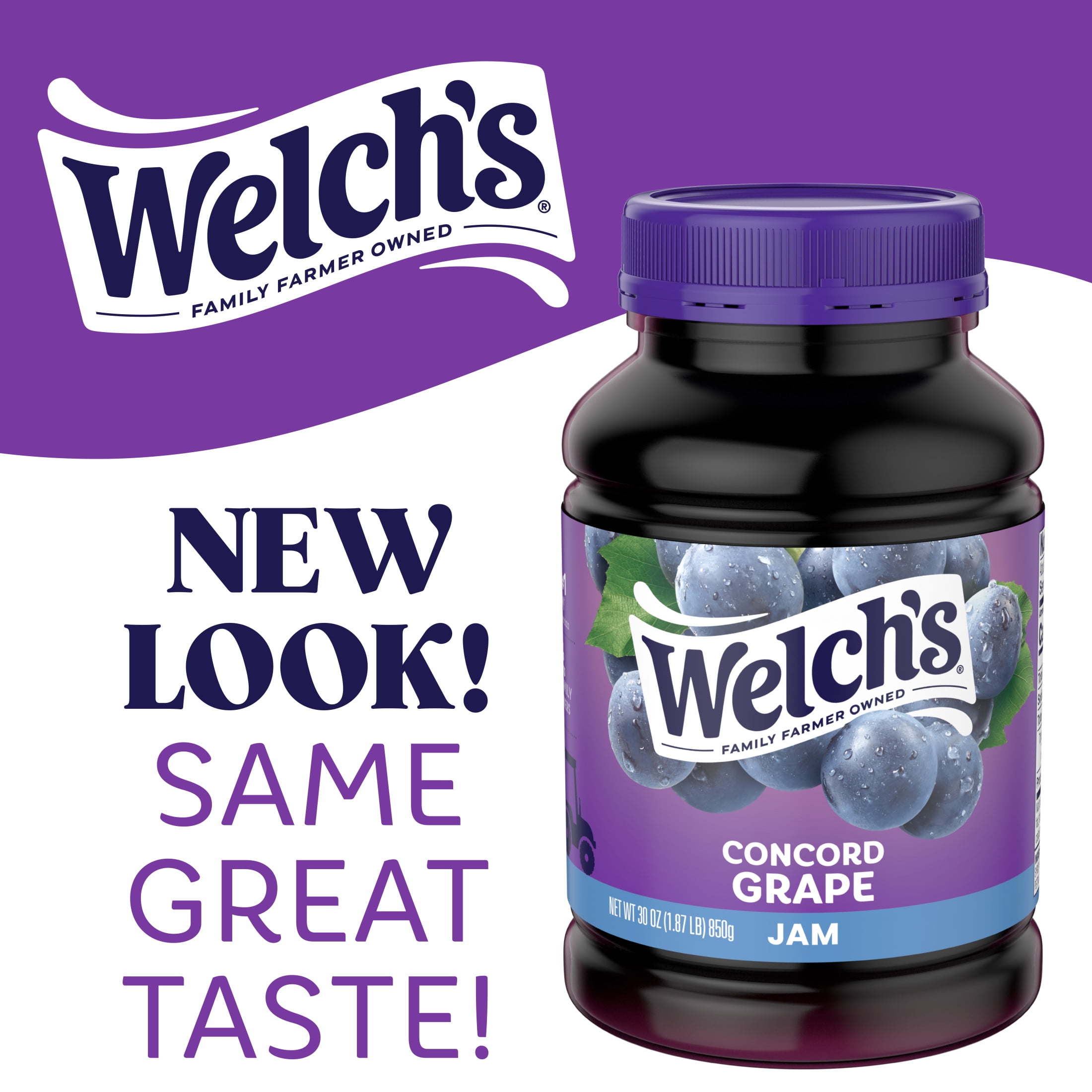 (2 pack) Welch's Concord Grape Jam, 30 oz Jar