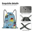 thumbnail image 3 of Yiaed Pirate Marine Animals Print Drawstring Bags Drawstring Backpack Bulk String Back Pack Gym Sport Bag-Small, 3 of 5