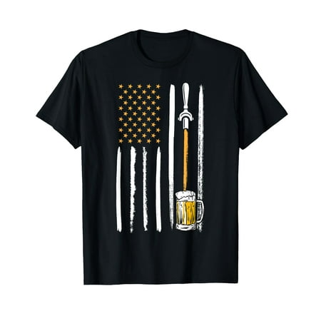 

Craft Beer American Flag USA 4th July Brewery Alcohol Lovers T-Shirt-2XL