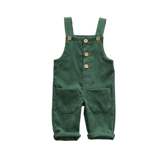 Baby Boy Girl Corduroy Overalls Suspender Bib Pants One-Piece Strap Jumpsuit