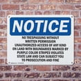 thumbnail image 4 of (2 Pack) No Trespassing Without Written Permission OSHA Notice Sign 18 Inch X 12 Inch Plastic Sign, Weather Resistant, UV Protected for Workplace, Business, and Construction Site, Made, 4 of 8