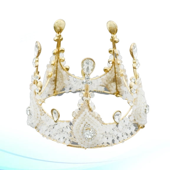 Toyvian Multi Color Crown Cake Topper Wedding Cake Ornament Tiara Decoration for Dessert Table