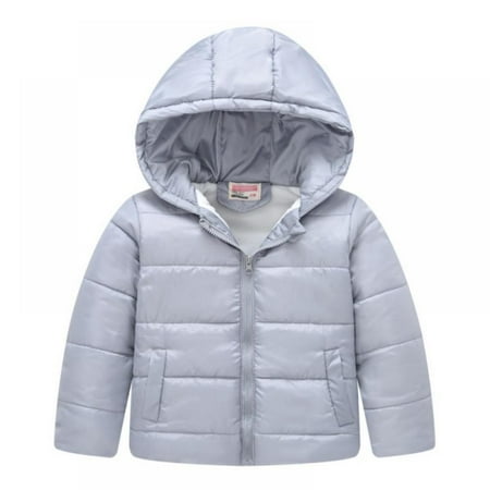 

BULLPIANO 1-6Y Toddler Boys Girls Winter Hooded Puffer Coats Kids Lightweight Padded Overcoat Zipper Snow Clothes Outerwear