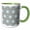 Green/White, variant on 3drose, Triquetra Celtic Knot Interlaced with a Circle Pattern, 11oz Mug