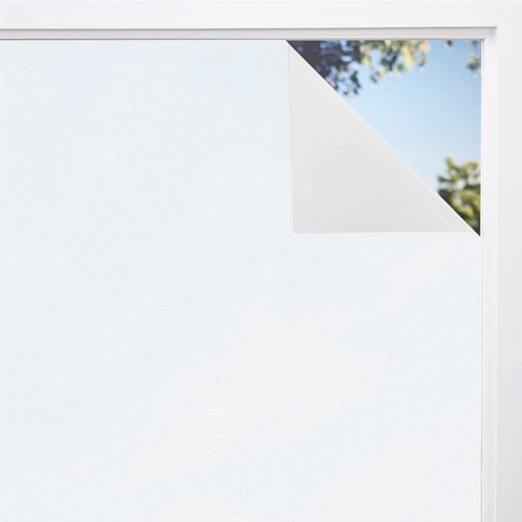 GORILLA GUARD Window Privacy Film Removable Bathroom Window Glass Tint Cover 17.5 x 118.1 In White