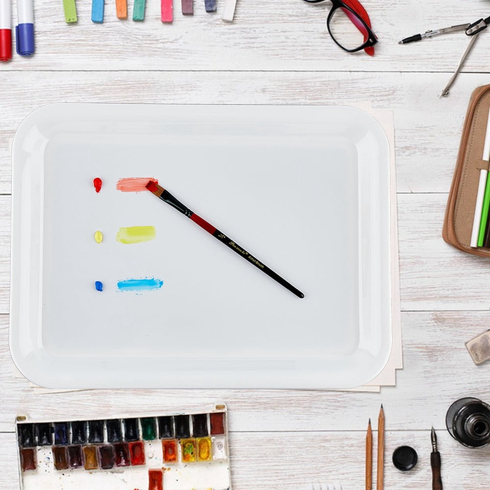 1Pc Plastic Color Palette 1 Book Plastic Palette Paper 1Pc Rectangle Sponge Painting Supplies Rectangle Mixed Color