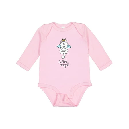 

Inktastic Little Angel Boys or Girls Long Sleeve Baby Bodysuit