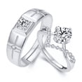 thumbnail image 1 of 2 Anillos De Promesa Plata 925 Hombre Y Mujer Ajustables plata, 1 of 4