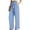 Light Blue, variant on Vivianyn HD Women's Ruffled Paper Bag Waist Pants, Tie Front Wide Leg Trousers with Pockets,Navy,Size S-XXL