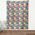 thumbnail image 4 of Abstract Sofa Upholstery Fabric by the Yard, Rhythmic Modern Spiral Mollusk Formed Shapes with Dotted Striped Illustration, Decorative Fabric for DIY and Home Accents, Multicolor by Ambesonne, 4 of 5