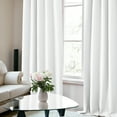 thumbnail image 3 of ZOPZO Room Darkening Thermal Insulated Curtains, Pure White, 42W x 95L Inch, Back Tab 2 Panels for Modern Home Decor, 3 of 5