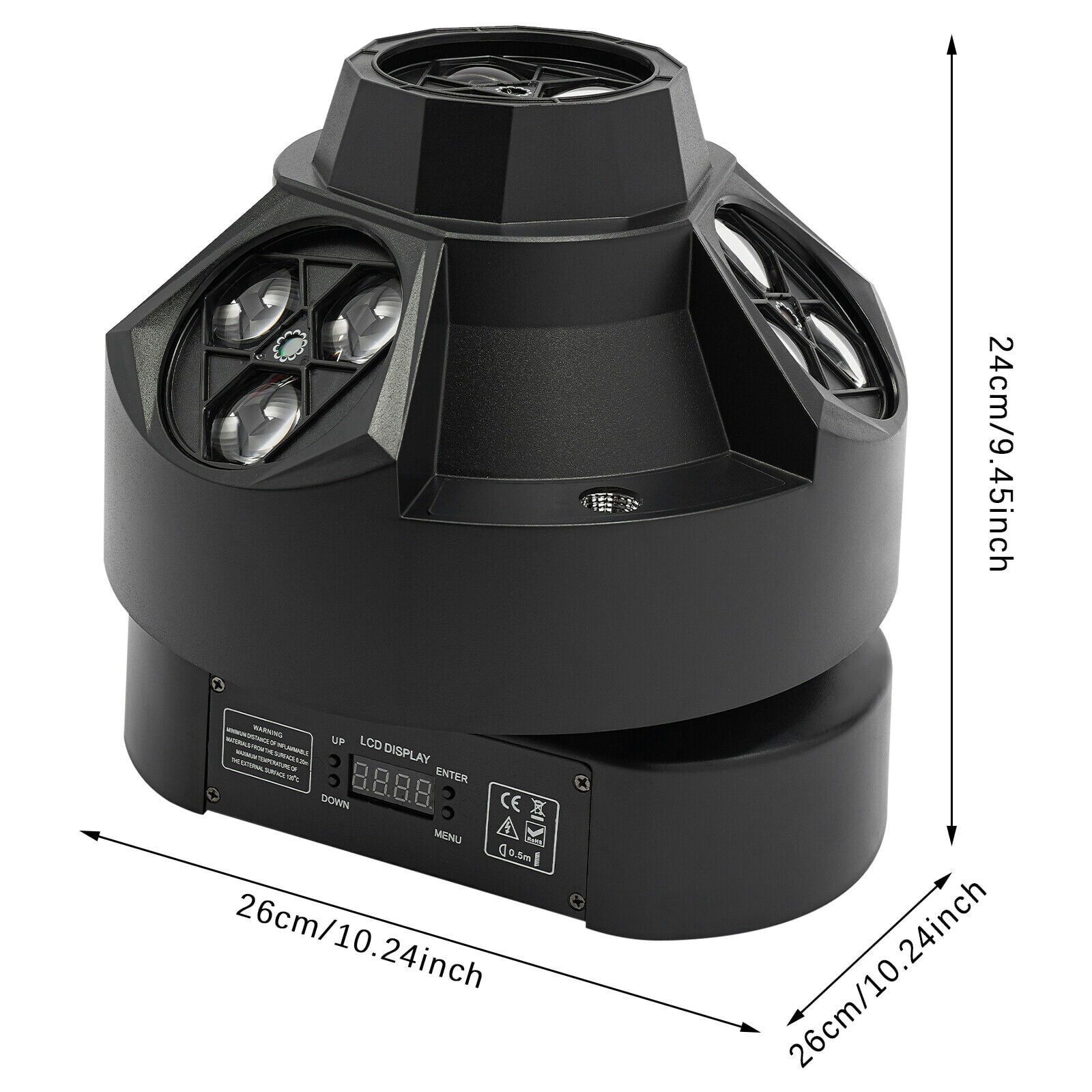 Stage Lights, 12 LED 4-in-1 Stage Light, 200W 100-240V, Scratch Resistant Acrylic Lens, Durable Stage Light for DJ, Party, Club, Concert, Performance Lighting Equipment