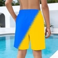 thumbnail image 6 of Cethrio Boys Beach Shorts, Relaxed Fit Elastic Waist Summer Stretchy Board Shorts Yellow Size 12-13T, 6 of 7