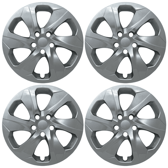 HubStar Hubcap Replacement for Toyota Rav4 2019-2024, 17-inch Premium Wheel Cover, Silver (Set of 4)