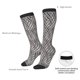 thumbnail image 4 of Fotbe Black White Stripes Calcetas Divertidas Estampadas para Hombre y Mujer, Calcetas de Algodón hasta la Rodilla para Caminar, Correr, Enfermería y Embarazo, 4 of 6