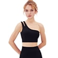 thumbnail image 2 of Qarigey Sujetador deportivo Fitness Top Gym Outfit Diseño sexy Multiusos Running Recortado Transpirable High Impact Crop Athletic Ropa interior Negro/M, 2 of 6