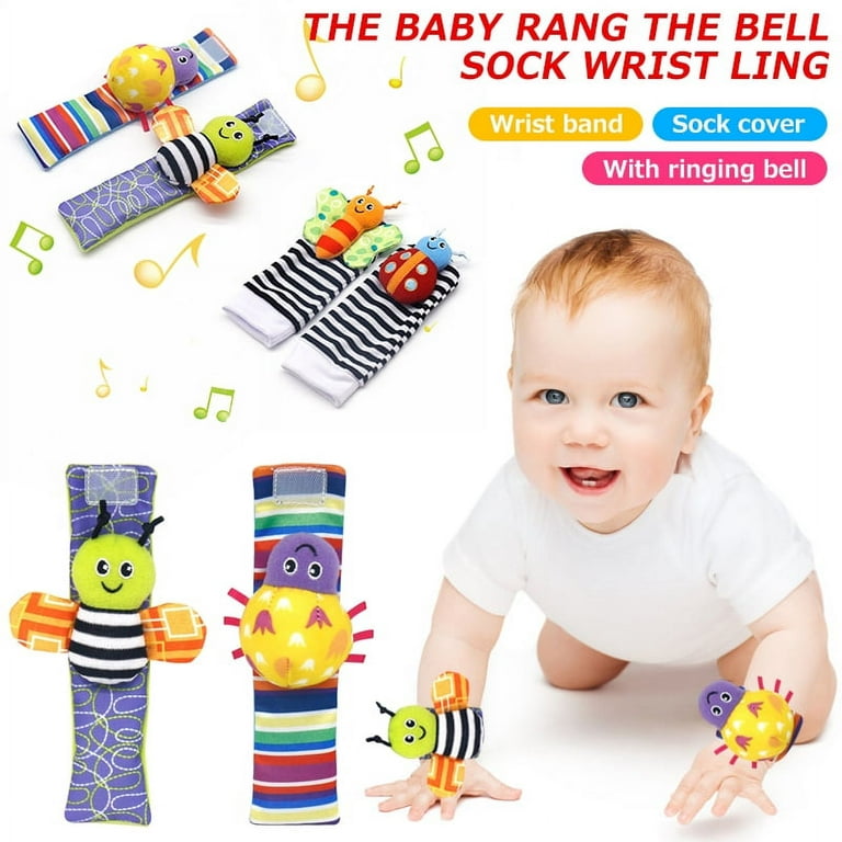 LNGOOR Baby Toys for 0-12 Months Infant Rattle Toy Socks Wrist
