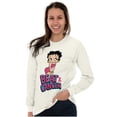 thumbnail image 3 of Betty Boop Beat Breast Cancer Ribbon Women's Long Sleeve T Shirt Brisco Brands 2X, 3 of 5
