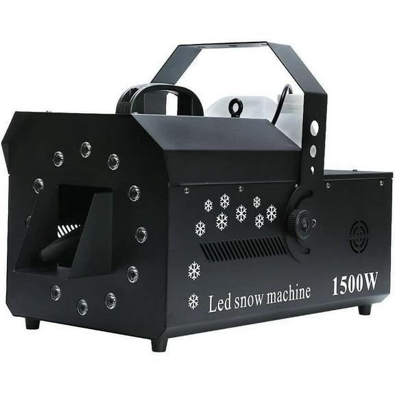 1500W Snow Machine Snow Maker Stage Christmas Show Decor 3in1 LED Snowflake Machine DMX Snow Show Effect w/Remote for DJ Parties Christmas Holidays Parties