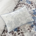 thumbnail image 5 of Madison Park Floral King Quilt Set for Adults with Decorative Pillows Blue, 5 of 5