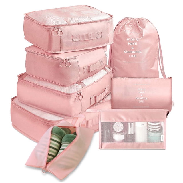 Mistaha Storage Bags 8PCS Set Travel Organizer Suitcase Packing Set Storage Cases Portable Luggage Organizer Clothes Shoe Tidy Pouch Bag