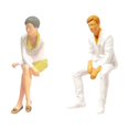 thumbnail image 4 of 1/64 Figures Peintes Résine Minuscules Jouets Modèle de Personnage Résine Blanc, 4 of 9
