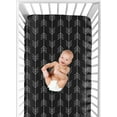 thumbnail image 4 of Sweet Jojo Designs Rustic Patch Arrows Black and White Fitted Crib Sheet, 4 of 6