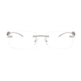 thumbnail image 2 of Anteojos de Sol ADE WU Vintage Sin Montura Retro con Lentes Claros Plateados, 2 of 5