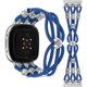 thumbnail image 1 of wonima11 Beaded Bracelet Band Compatible with Fitbit Versa 4/Versa 3/Sense 2/Sense Bands Women, Boho Soft Elastic Stretchy Nylon Braided Strap Fancy Charms Designer Breathable Sport Wristband, M, 1 of 1