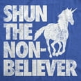 thumbnail image 2 of Womens Funny T Shirts Shun The Non Believer Sarcastic Unicorn Graphic Novelty Tee for Ladies Womens Graphic Tees, 2 of 9