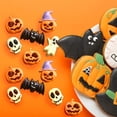 thumbnail image 5 of 2 moldes de silicona para hornear de Halloween con forma de calabaza, murciélago, calavera, fantasma, molde de silicona para tartas de chocolate, magdalenas, dulces, galletas, jabón, gominolas, bande JAMW Sencillez, 5 of 5