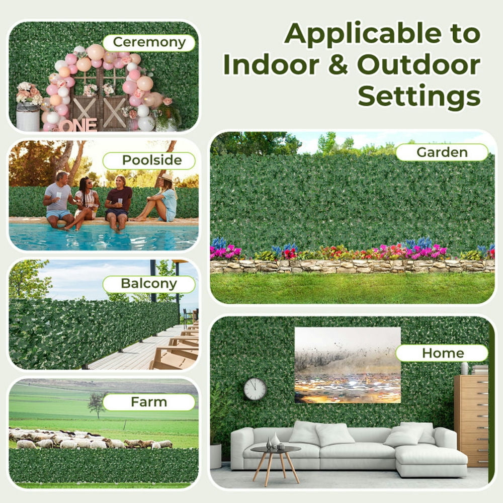 Barara King Artificial Plant, Tall Fake Plant, Indoor Home Décor, 120 x 40 Inch Artificial Ivy Privacy Fence