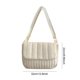 thumbnail image 3 of Bolso bandolera para mujer Bolso bandolera informal Bolso suave para citas de invierno (blanco), 3 of 7