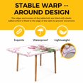 thumbnail image 4 of Pink Tulip Spring Floral Table Cloths for 3 Foot Rectangle Tables, Romantic Flowers Modern Art Plaid Patio Waterproof Elastic Fitted Tablecloths, Washable Rectangular Table Cover for Camping, 4 of 8