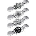 thumbnail image 1 of 4 Pieces Vintage Sweater Shawl Clips Retro Cardigan Collar Clips Dress Shirt Brooch Clips, 1 of 4