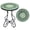 Green, variant on Yellow Mosaic Tile Top End Table Metal Frame Outdoor Accent Table