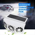 thumbnail image 4 of Ventilador Refrigeración Solar Coche 3 Cabezales Eléctrico Enfriador Aire Coche,Ventilación de Carga,Radiador,Asiento Trasero,Delantero Purificadores Asiento para Vehículo B, 4 of 5