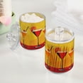 thumbnail image 2 of Yayeee 4 Pack Qtip Holder Bathroom Cotton Swab Canister with Lid Clear Dispenser Set, Orange Cocktails, 2 of 6