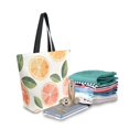 thumbnail image 2 of FORMRS Womens Canvas Tote Bag with Zipper Inner Pocket Shoulder Handbag, Watercolor Orange, 2 of 7