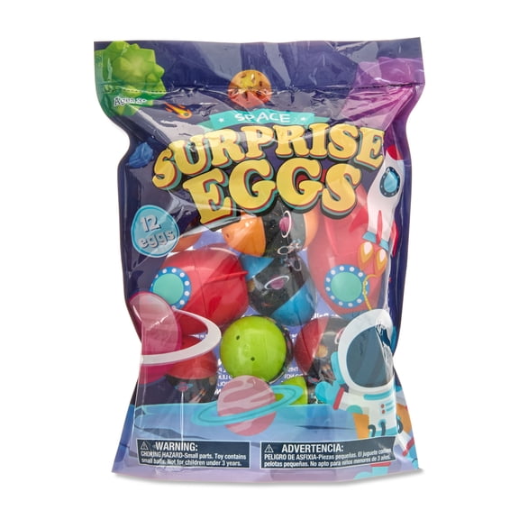 Multicolor Prefilled Space Surprise Eggs, 12 Count, Easter by Way To Celebrate