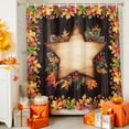 thumbnail image 4 of Shower Curtain 60"W x 72"L Fall Maple Leaves Star Vintage Wood Grain Fabric Shower Curtains Set with Hooks Water Repellent Bathroom Curtains Machine Washable Bathroom Accessories, 4 of 6