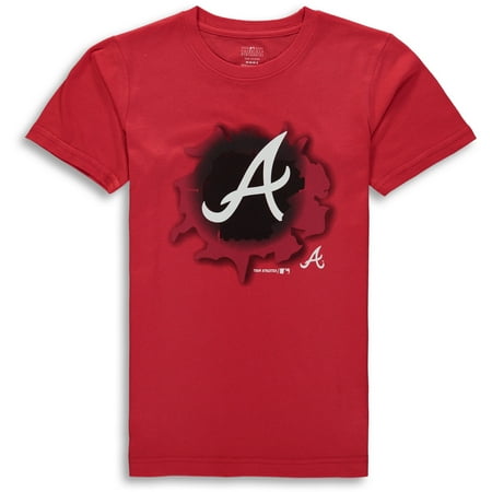 Atlanta Braves Mat - MLB Atlanta Braves TEE Short Sleeve Boys OPP 100% Cotton Alternate Team Colors 4-18