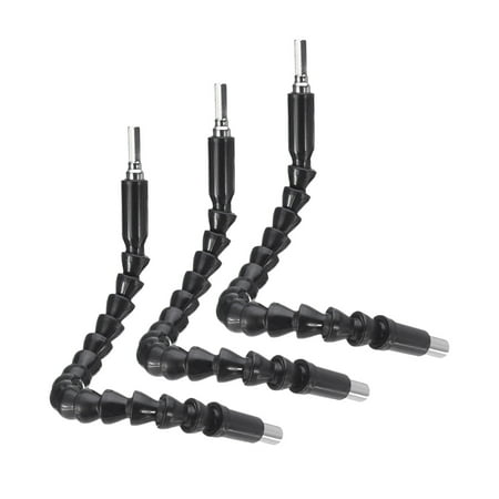 

BESTONZON 3 Pcs Car Repair Tools Black 250mm Flexible Shaft Bits Extention Screwdriver Bit Holder Connect Link for Electronics Drill