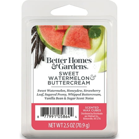 Sweet Watermelon Buttercream Scented Wax Melts, Better Homes & Gardens, 2.5 oz (1-Pack)