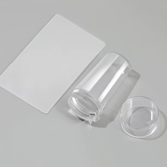 Transparent Nail Art Stamping Kit, Nail Plate Stamping, Includes Nail Polish, Stamp, And Scraper.