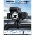 thumbnail image 2 of 3-in-1 Motorcycle Phone Charger with 120W Cigarette Lighter Port, Motorcycle USB Charger with 6.4A Dual USB Type C PD & QC3.0 USB A, Motorcycle Accessories for Phone, Tablet, GPS, etc, 2 of 8
