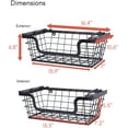 thumbnail image 3 of BirdRock Home 2-Pack Wire Hanging Basket for Storage -Oil Rubbed Bronze, 3 of 9
