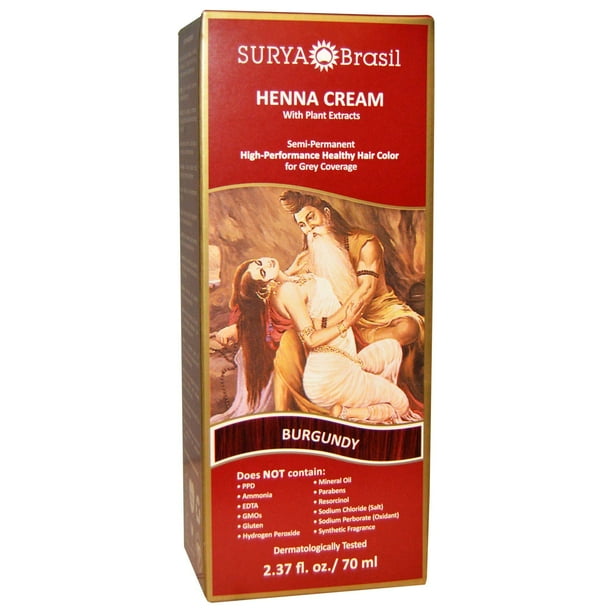 SURYA BRASIL HENNA CREAM HAIR COLOR BURGANDY 70ML